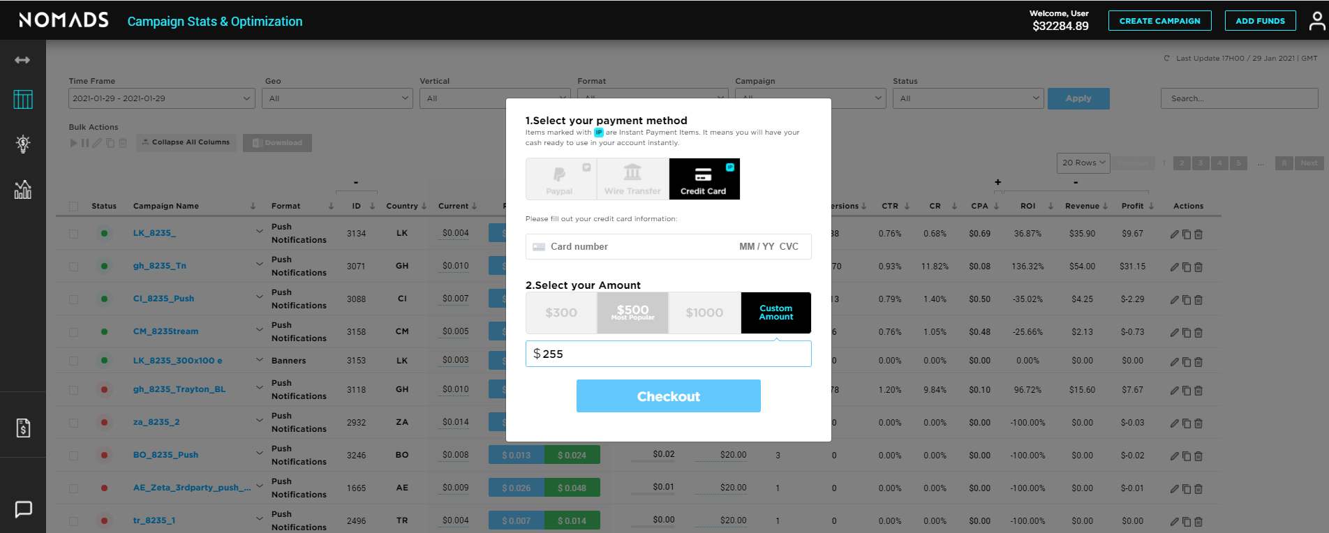 Traffic Nomads Add Funds